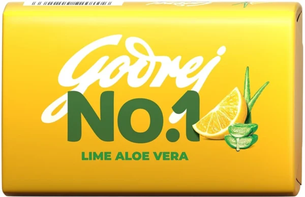 Godrej No. 1 Lime Aloe Vera Soap - 125g (4 Pack, 3+1 Free Offer)