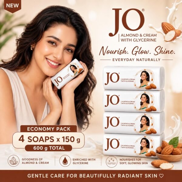 Jo Almond & Cream Soap with Glycerine (Pack of 4) 100g
