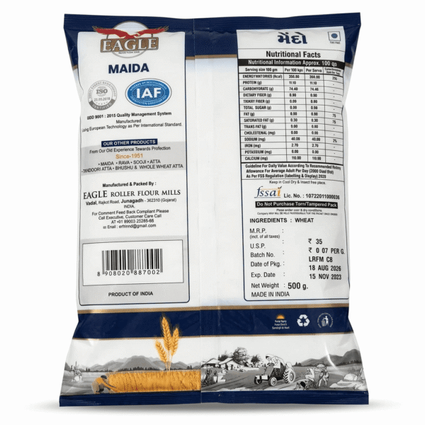 Eagle Roller Flour Mills Super Fine Quality Maida - 500g