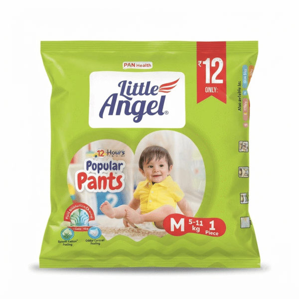 Little Angel Popular Pants Diapers - Medium (M) Size, 5 Pcs Pack