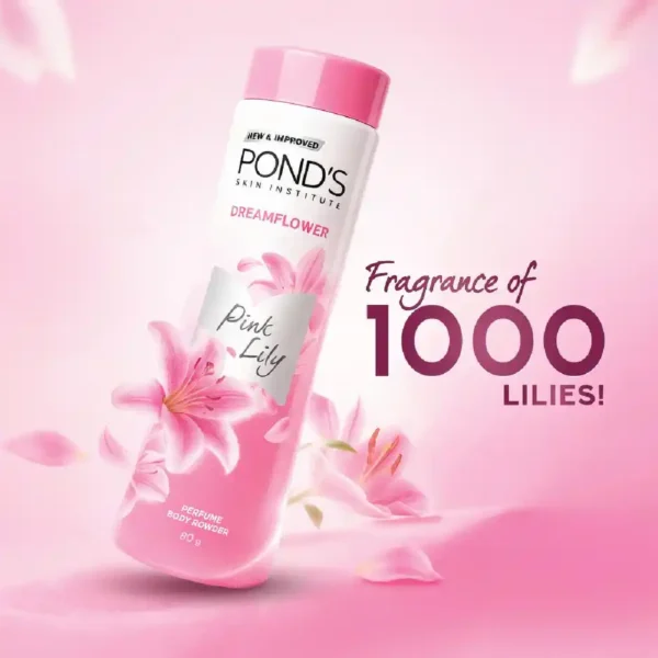 Pond's Dreamflower Pink Lily Perfume Body Powder - 80g