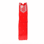 Women's Coral Pink Embroidered Cotton Kurti - Size L