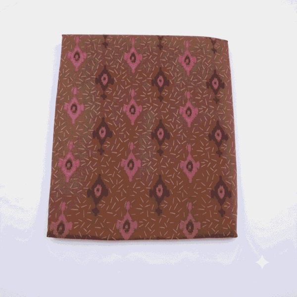 Women's Brown & Pink Geometric Printed Cotton Palazzos - Size XL