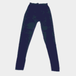 Women's Navy Blue Solid Ribbed Leggings - Size XL