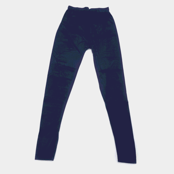Women's Navy Blue Solid Ribbed Leggings - Size XL