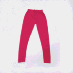 Women's Dark Pink Solid Ribbed Leggings - Size XL