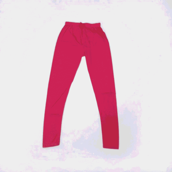 Women's Dark Pink Solid Ribbed Leggings - Size XL