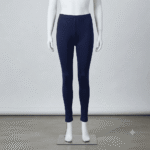 Women's Navy Blue Solid Viscose Leggings - Size XXL