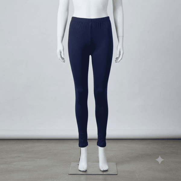 Women's Navy Blue Solid Viscose Leggings - Size XXL