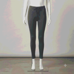 Women's Charcoal Grey Solid Ribbed Leggings - Size XL
