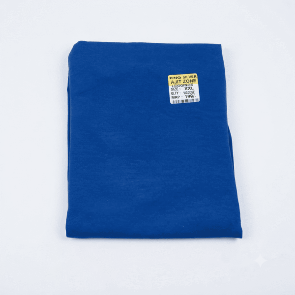 Women's Royal Blue Solid Viscose Leggings - Size XXL