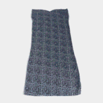Women's Slate Grey Leaf Motif Block-Print Maxi Nighty - Size XXL