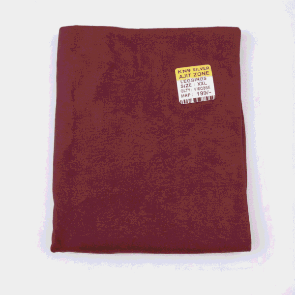 Women's Maroon Solid Viscose Leggings - Size XXL