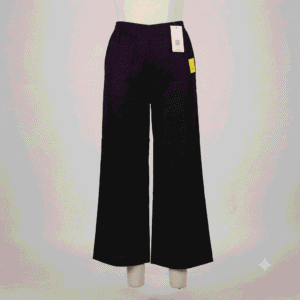 Women's Solid Black Liva Rayon Fancy Pocket Palazzos - Size XXL (Jumbo)