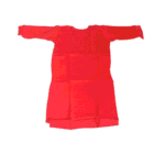 Women's Vibrant Red Embroidered Cotton Kurti - Size L