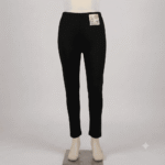 Women's Black Cotton Lycra Ankle-Length Comfort Leggings - Free Size