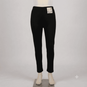 Women's Black Cotton Lycra Ankle-Length Comfort Leggings - Free Size