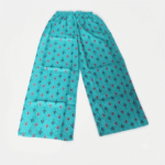 Women's Turquoise Blue & Pink Geometric Printed Cotton Palazzos - Size XL