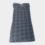 Women's Slate Grey Leaf Motif Block-Print Maxi Nighty - Size XXL
