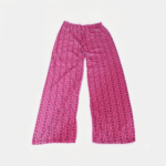 Women's Magenta & Blue Ethnic Printed Ribbed Palazzos - Size L