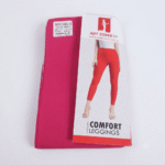 Women's Dark Pink Cotton Lycra Ankle-Length Comfort Leggings - Free Size