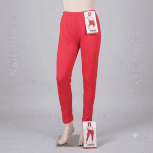 Women's Pink Cotton Lycra Ankle-Length Comfort Leggings - Free Size