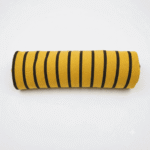 Women's Mustard Yellow & Black Vertical Striped Ribbed Palazzos - Size L