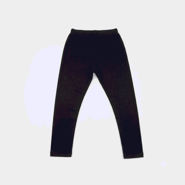 Women's Black Cotton Lycra Ankle-Length Comfort Leggings - Free Size