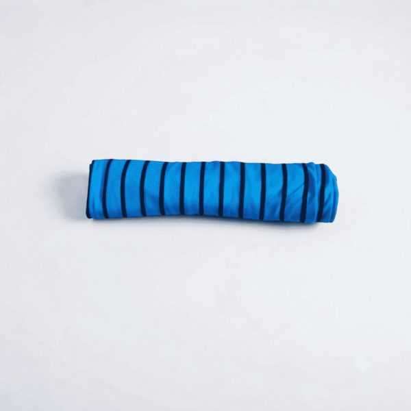 Women's Electric Blue & Black Striped Ribbed Palazzos - Size L