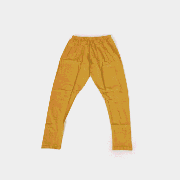 Women's Mustard Yellow Cotton Lycra Ankle-Length Comfort Leggings - Free Size