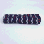 Women's Navy Blue & Red Ethnic Printed Ribbed Palazzos - Size L