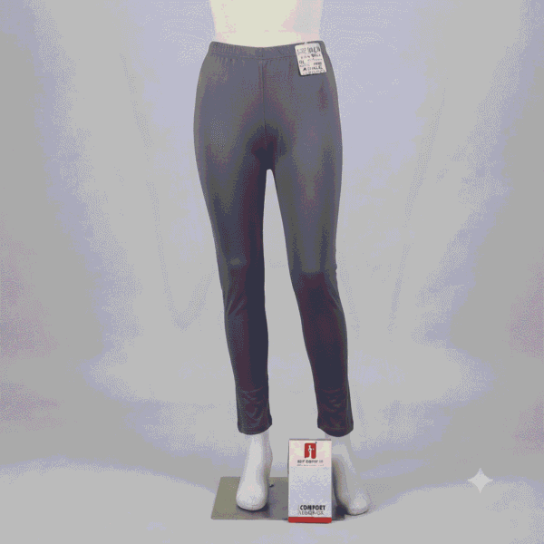 Women's Grey Cotton Lycra Ankle-Length Comfort Leggings - Free Size