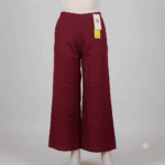 Women's Solid Maroon Liva Rayon Fancy Pocket Palazzos - Size XXL (Jumbo)
