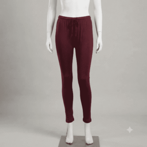 Women's Maroon Solid Viscose Leggings - Size XXL