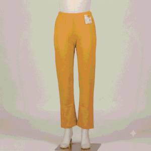 Women's Mustard Yellow Cotton Lycra Ankle-Length Comfort Leggings - Free Size