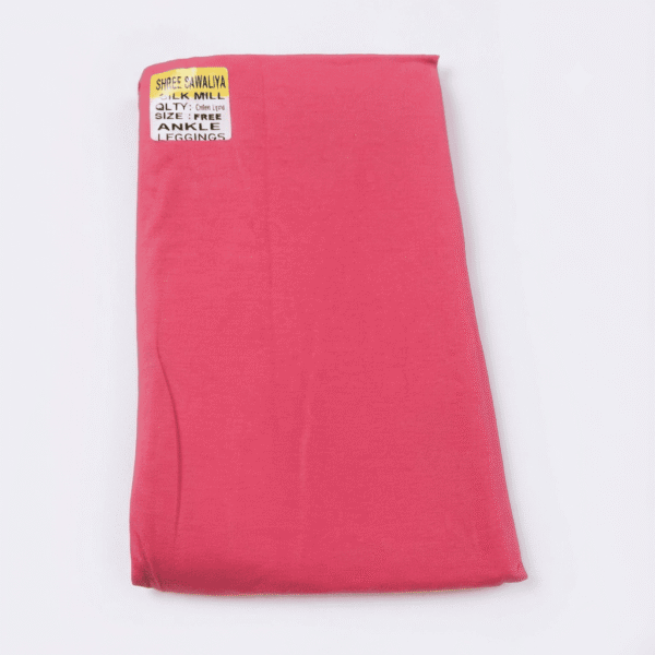 Women's Pink Cotton Lycra Ankle-Length Comfort Leggings - Free Size