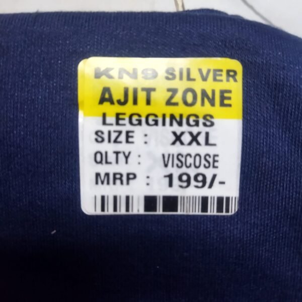 Women's Navy Blue Solid Viscose Leggings - Size XXL