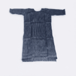 Women's Indigo Blue Striped Embroidered Cotton Kurti - Size L