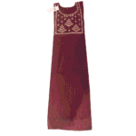 Women's Maroon Gold-Embroidered Cotton Kurti - Size XL