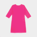 Women's Hot Pink Embroidered Cotton Kurti - Size L