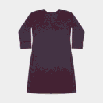 Women's Deep Plum Gold-Embroidered Cotton Kurti - Size L