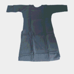 Women's Dark Grey Floral Embroidered Cotton Kurti - Size XL