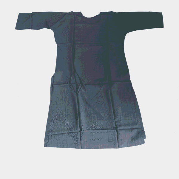 Women's Dark Grey Floral Embroidered Cotton Kurti - Size XL
