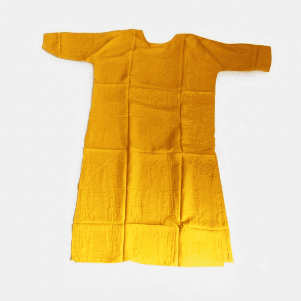 Women's Mustard Yellow Embroidered Cotton Kurti - Size 3XL