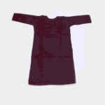 Women's Maroon Embroidered Cotton Kurti - Size L