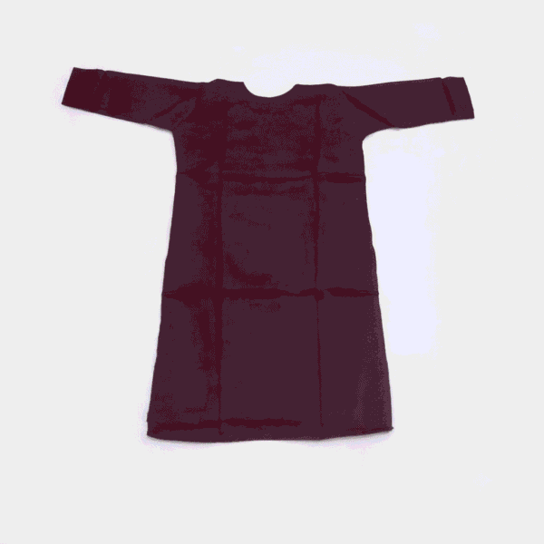 Women's Maroon Embroidered Cotton Kurti - Size L