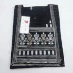Women's Black Striped Embroidered Cotton Kurti - Size XL