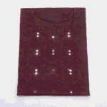 Women's Maroon Embroidered Cotton Kurti - Size L