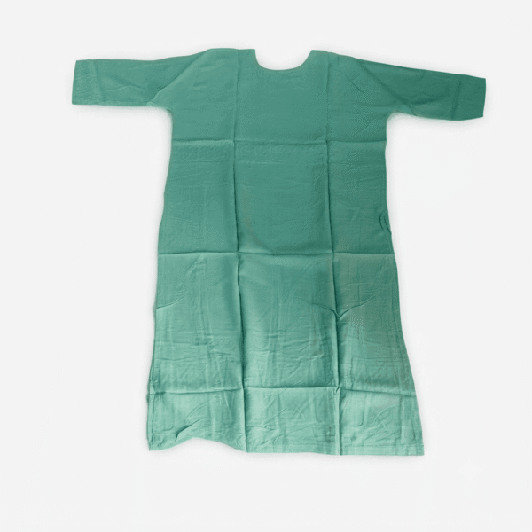 Women's Mint Green Mirror-Embroidered Cotton Kurti - Size 3XL