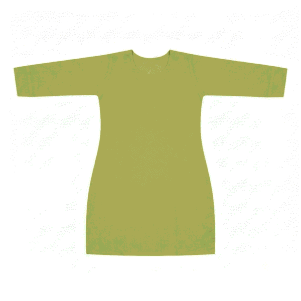 Women's Olive Green Embroidered Cotton Kurti - Size XL